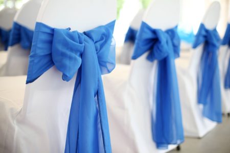 Classic Blue Bows on Chairs